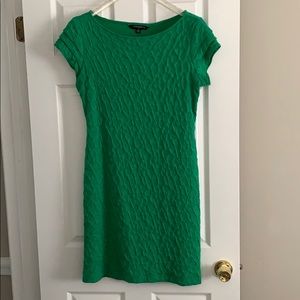 Green textured cocktail dress